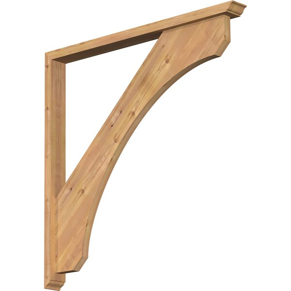 Ekena Millwork Legacy Traditional Smooth Bracket w/ Offset Brace, Western Red Cedar, 3 1/2"W x 40"D x 40"H BKT0402X40X40LEC01SWR - main